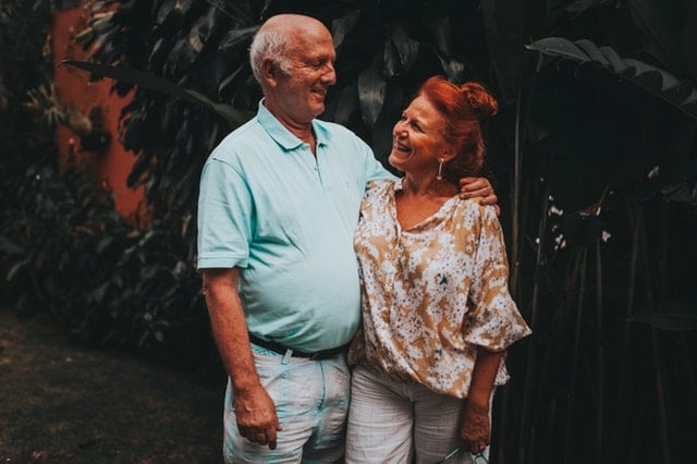 Couple smiling at each other