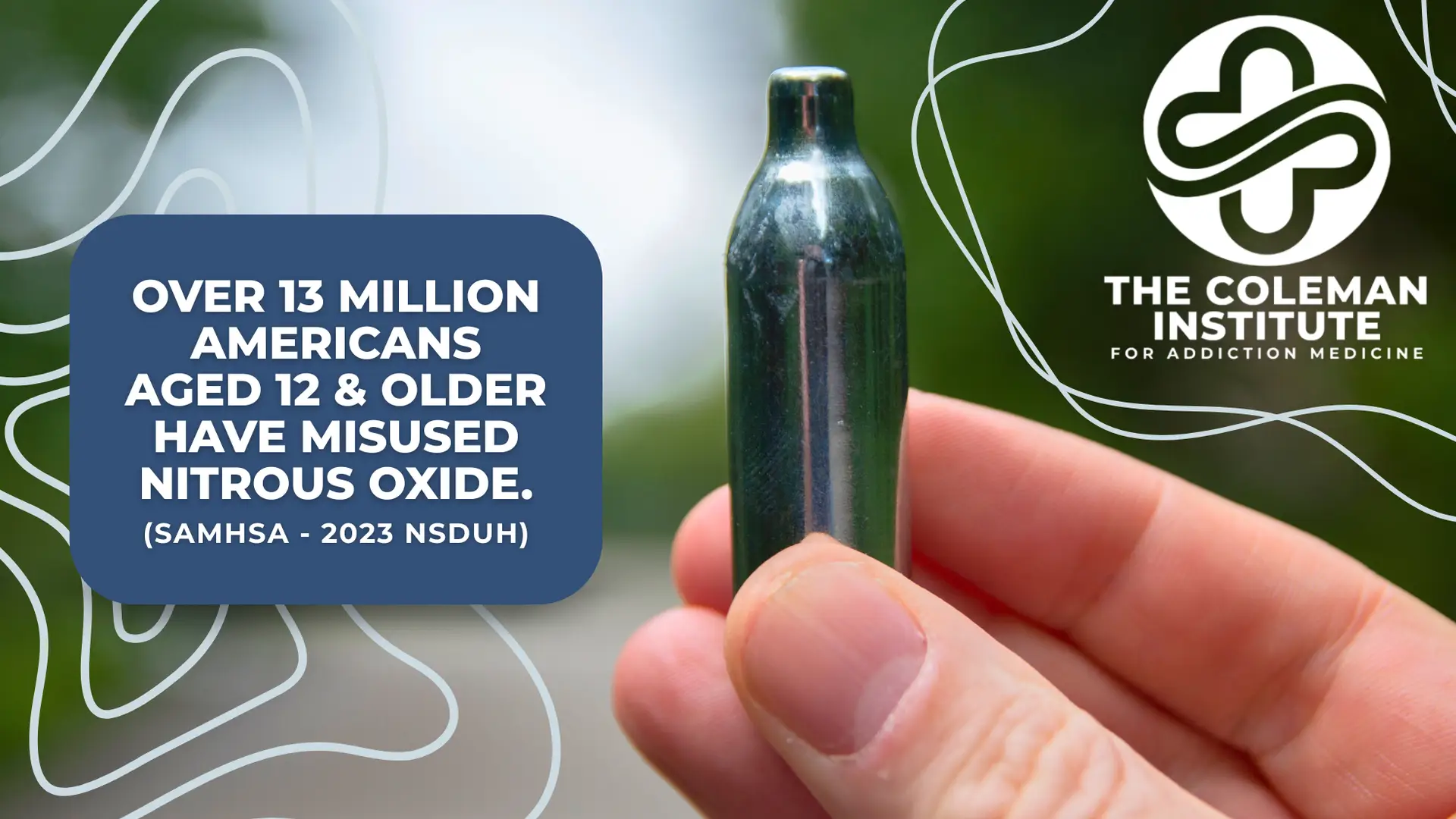 Over 13 million Americans aged 12 & older have misused nitrous oxide. (SAMHSA - 2023 NSDUH)