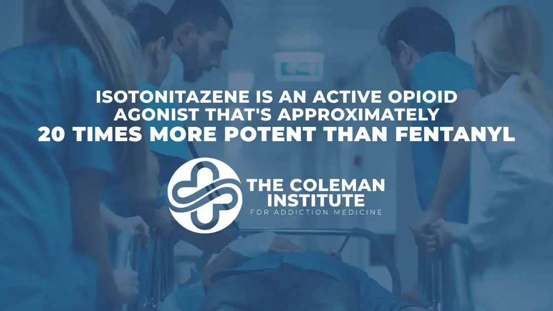 Isotonitazene (ISO) is an active opioid agonist that's approximately 20 times more potent than fentanyl.
